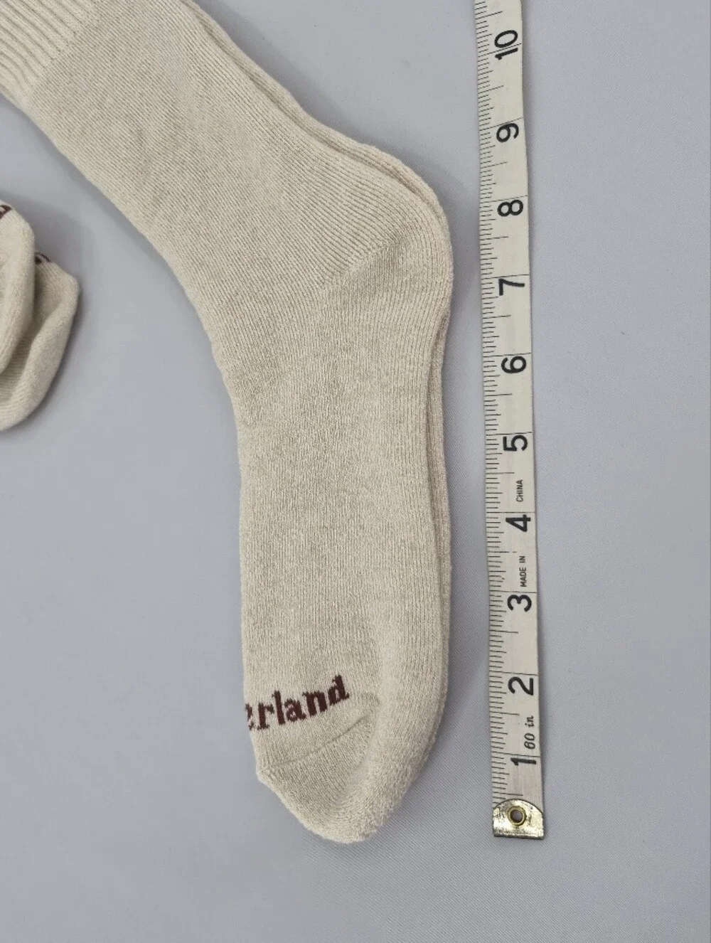 Timberland Unisex Cushioned Crew Socks 4 Pairs - Wool Blend, Light Brown Medium